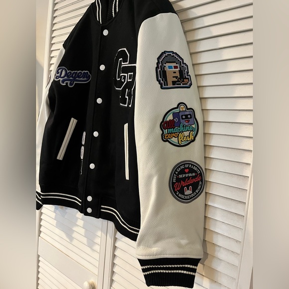 NEW-Cult & Rain-Men’s Size L-NOVA VARSITY JACKET-1st LUXURY WEB3 FASHION HOUSE - Picture 2 of 7